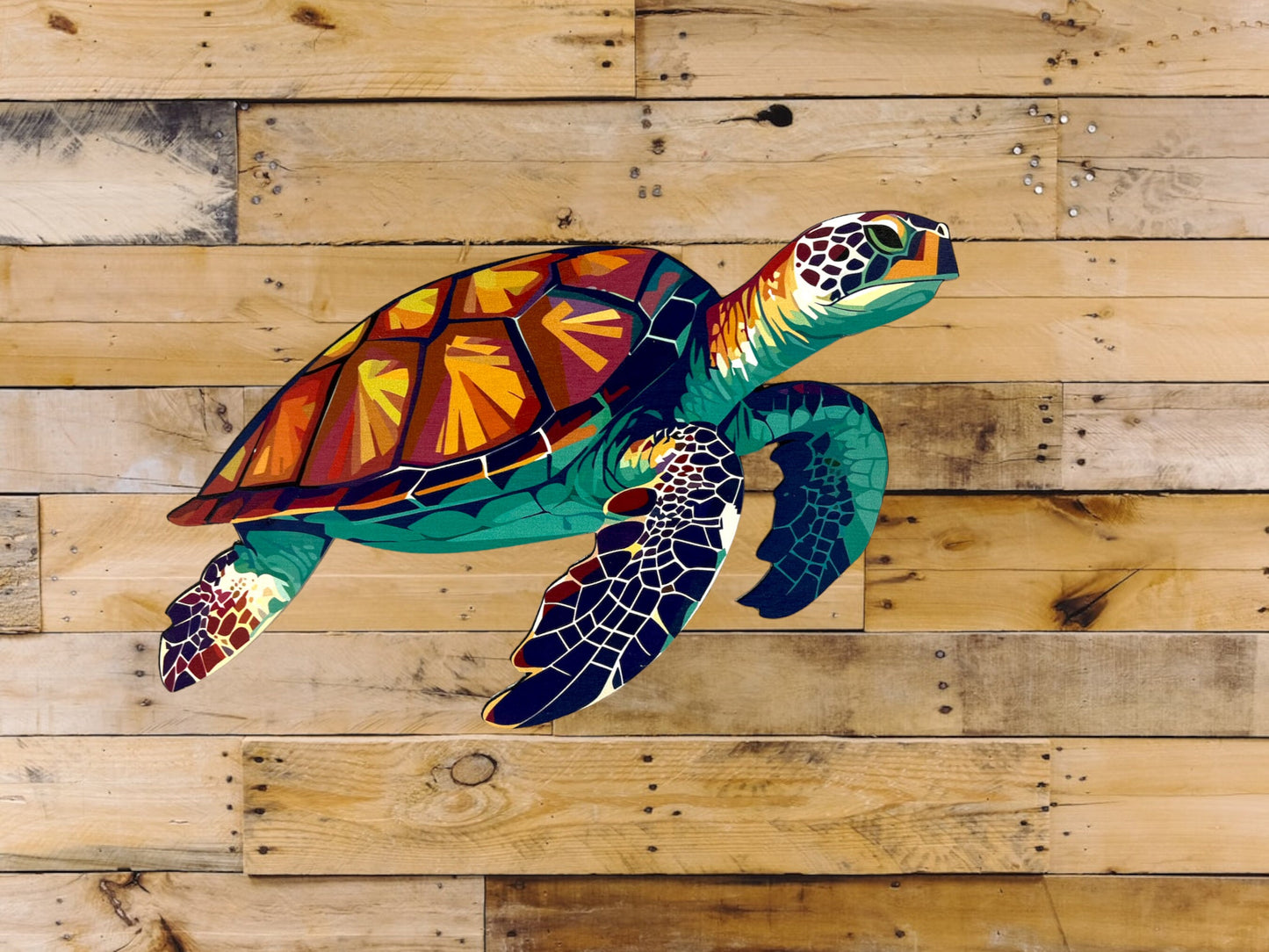 Turtle Wall Art, Sea Turtle Gifts, Wooden Sea Turtle Wall Hanging and Sign, Turtle Themed Decoration, Ocean and Beach Decor