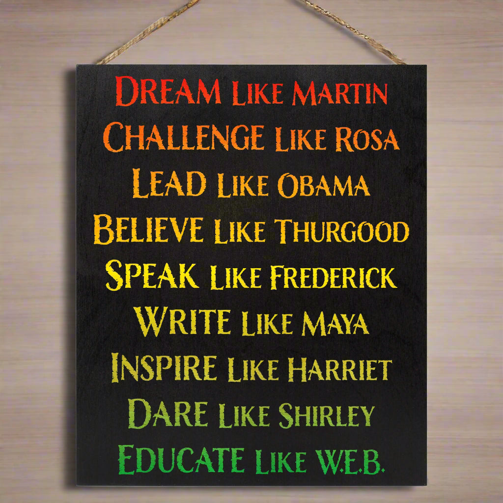Black History Sign Decor Gift, Influential People in History