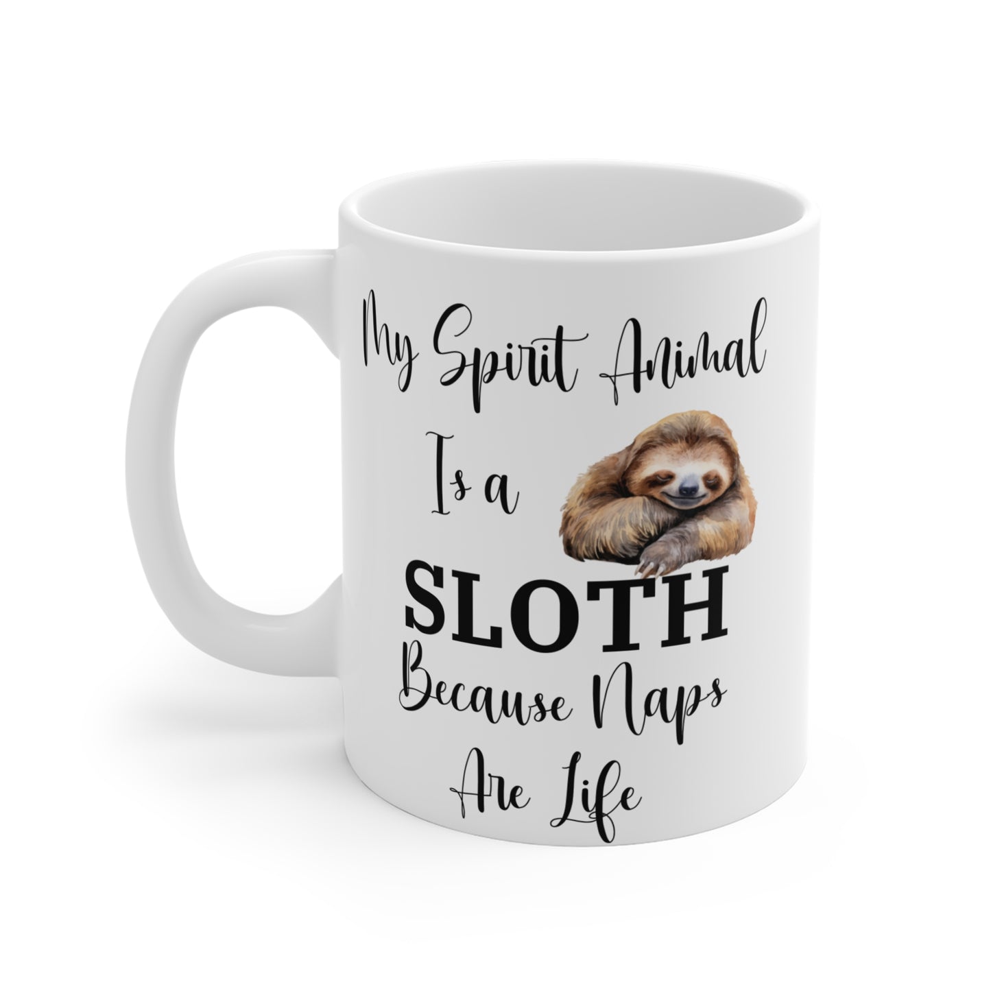 Sloth Mug, Lazy Day Coffee Cup, Animal Lover Gift, Funny Ceramic Tea Mug, Relaxation Gift for Him or Her, Sloth Life Gift