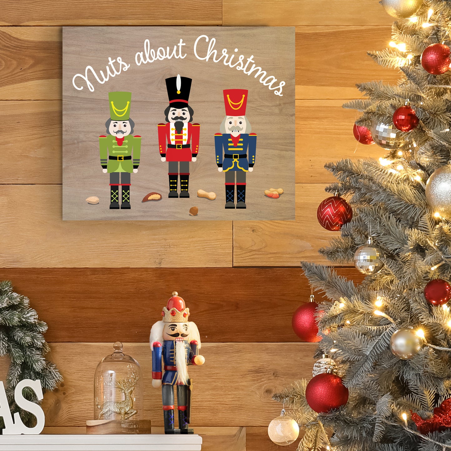 JennyGems Nutcracker Christmas Decorations, Wooden Nutcrackers Hanging Decor for Christmas, Nuts About Christmas Wall Art, Holiday Decorations Home Decor, Christmas Decor, Christmas Gifts