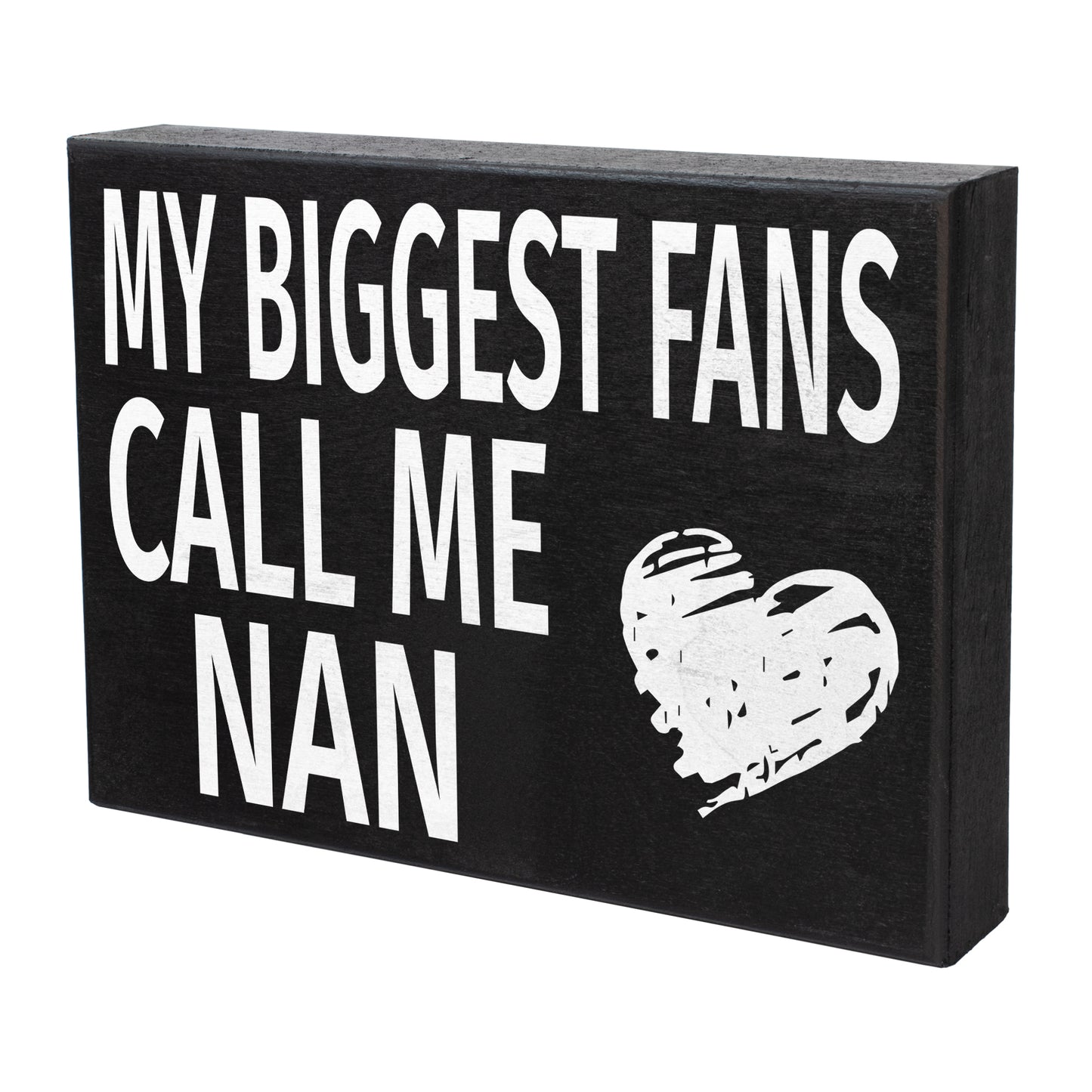 JennyGems My Biggest Fans Call Me Nan Sign, American Made 8x6 Inch Wall Hanging Decor, Nan Gifts, Wall Art