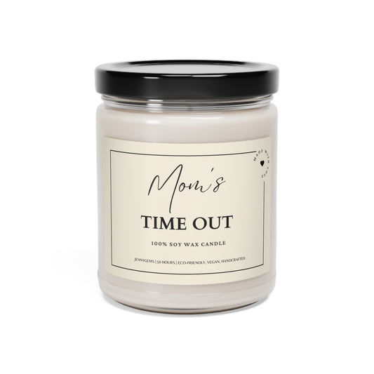 Mom’s Time Out’ Scented Candle – Funny Gift for New Moms, Pregnant Moms, and Baby Showers | Stress Relief and Relaxation Candle