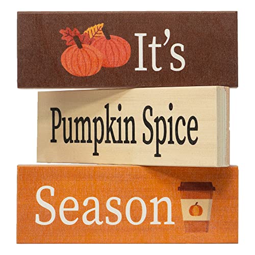 It's Pumpkin Spice Season, Fall Decor, Harvest, Fall Room Decor, Autumn Decor, Fall Decorations for Home, Fall Home, Tabletop, Tiered Tray, Made in USA