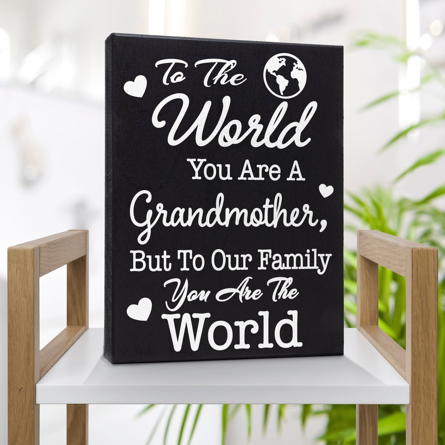 JennyGems Grandmother Sign Decor Plaque, Mother's Day Gift, 6x8 Inches, Made in USA