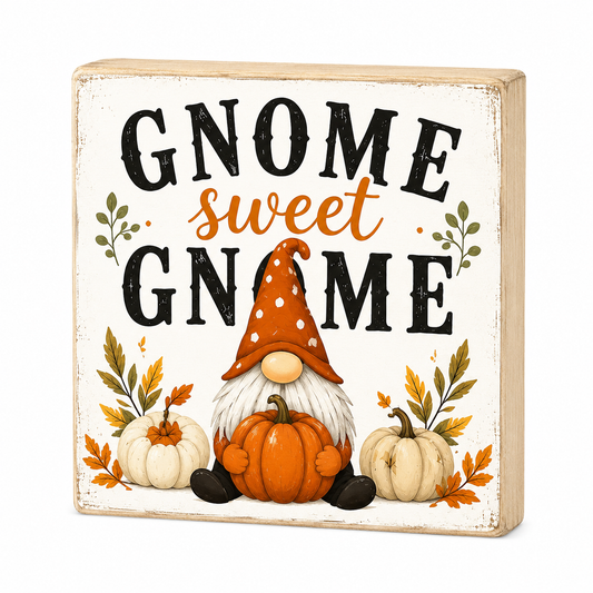 Gnome Sweet Gnome Fall Sign, Fall Gnome Decorations, Front Door Decorations Door Wreath Sign, Fall Gnome Decor, Thanksgiving Decor