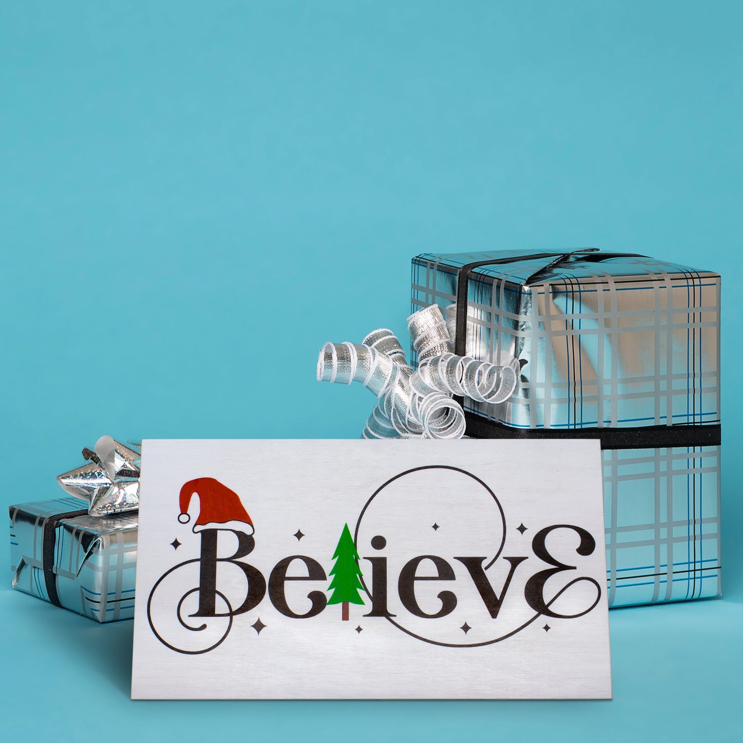 Christmas Decorations, Christmas Decor, Believe Wood Standing and Wall Decor Sign, Holiday Decor for Christmas, Holiday Gifts