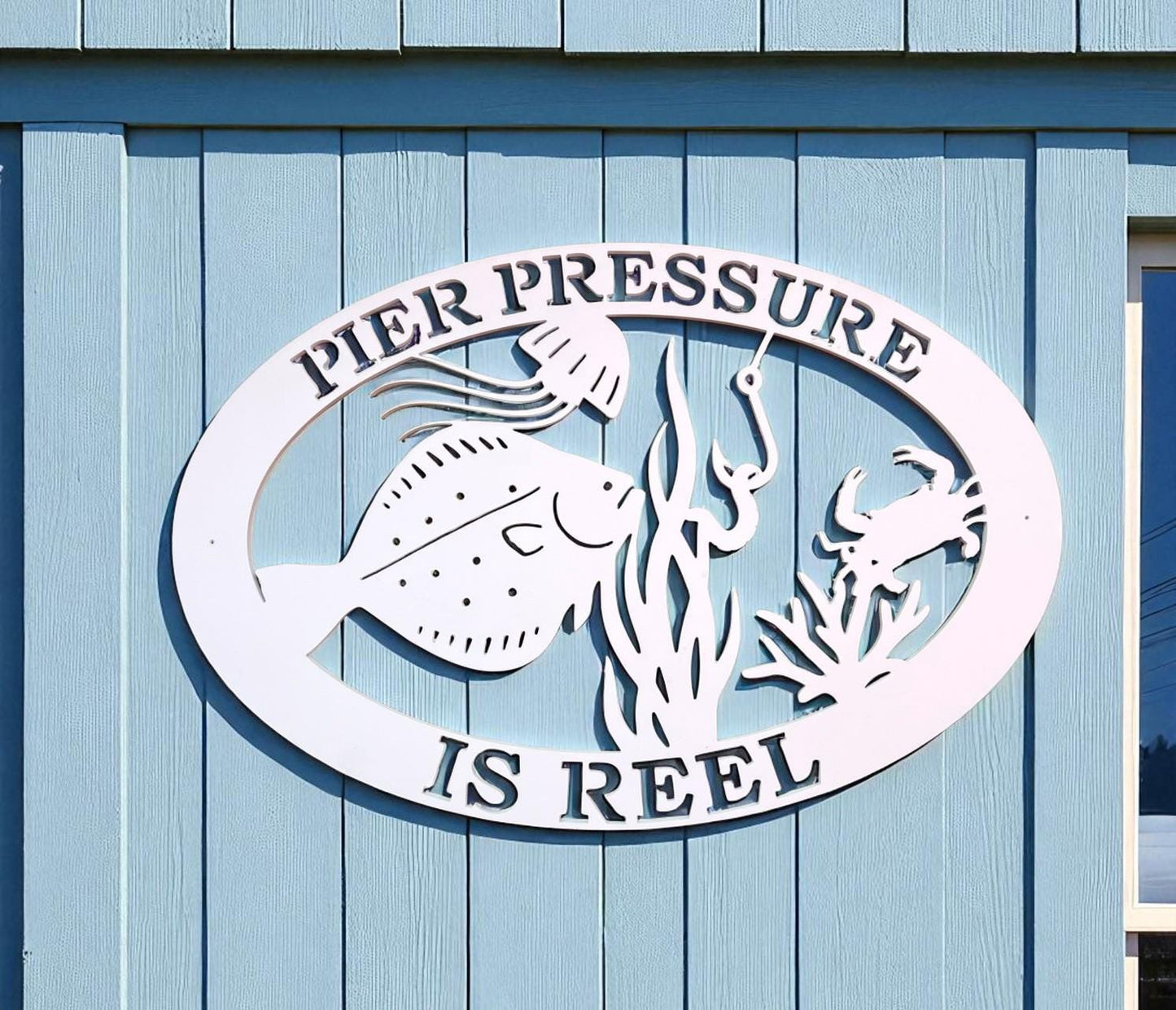 Flounder Fishing Sign – PVC Coastal Outdoor Sign