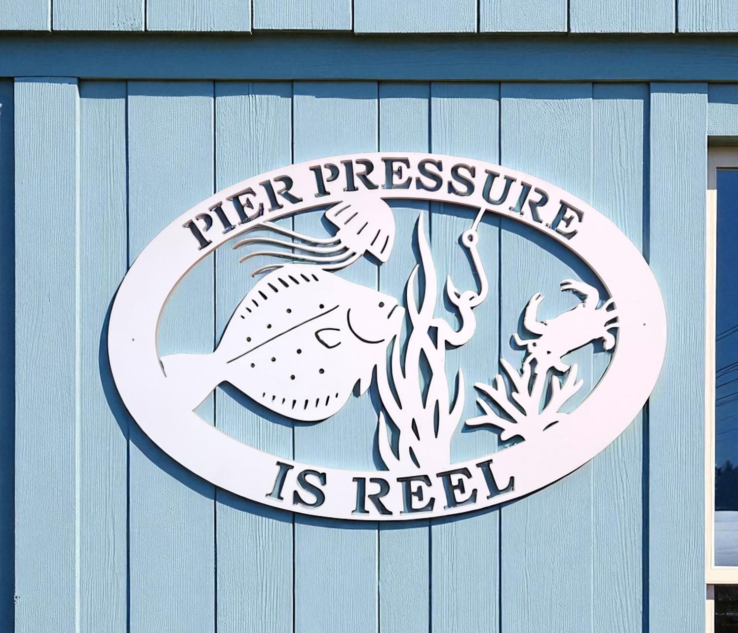 Flounder Fishing Sign – PVC Coastal Outdoor Sign