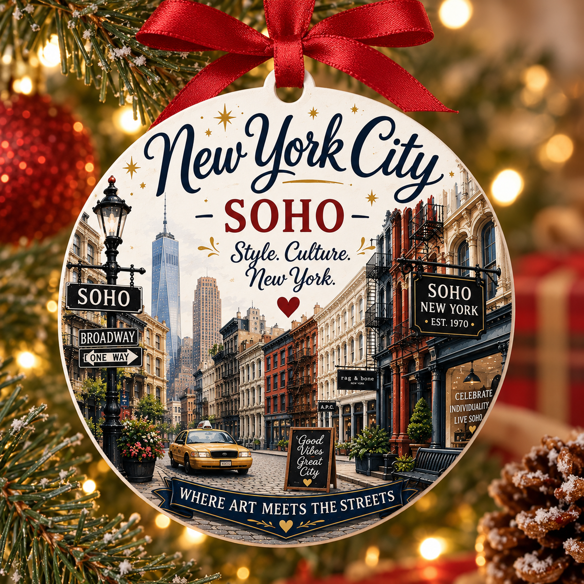 New York City Soho Christmas Ornament