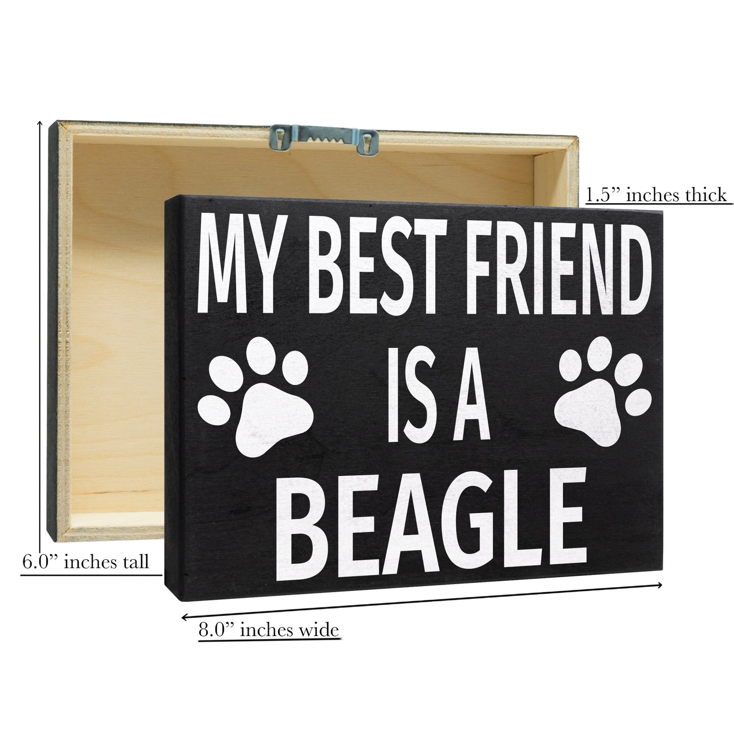 JennyGems Beagle Gifts, My Best Friend Is a Beagle Wooden Sign, Beagle Dog Mom, Shelf Decor and Wall Hanging