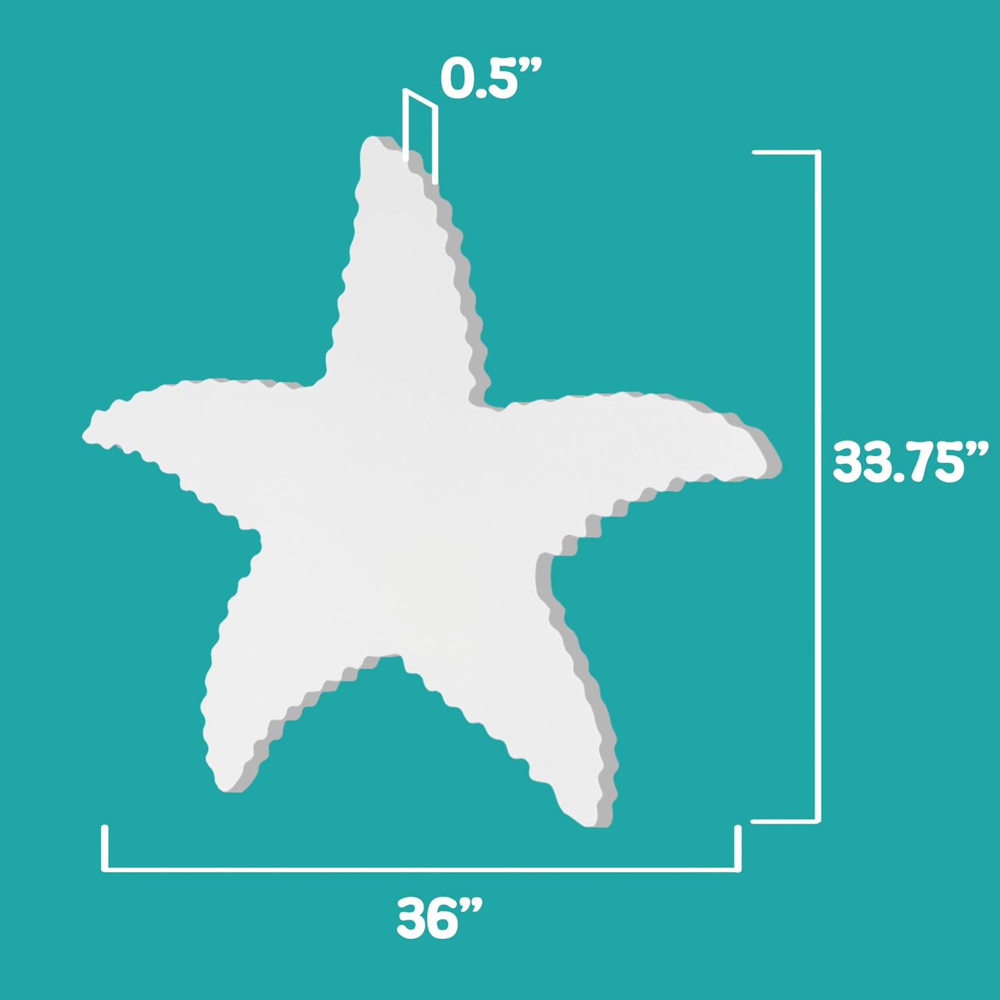 Outdoor Starfish Wall Decor, PVC Starfish Beach House Decoration, Weatherproof Coastal Wall Art for Pool, Shed, Nautical Ocean-Themed Hanging Sign