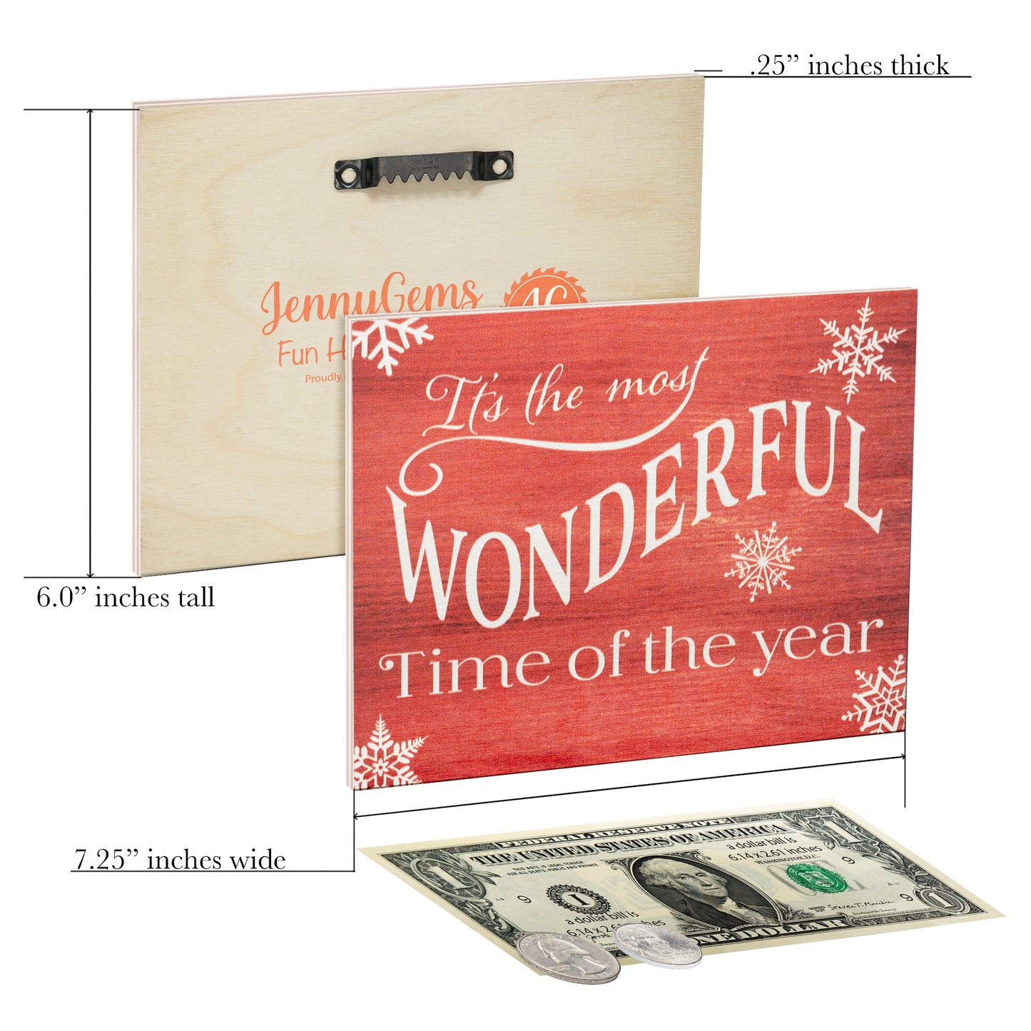 It's The Most Wonderful Time of the Year Wood Sign, Christmas Decorations, Holiday Decor, Christmas Gifts, American Made