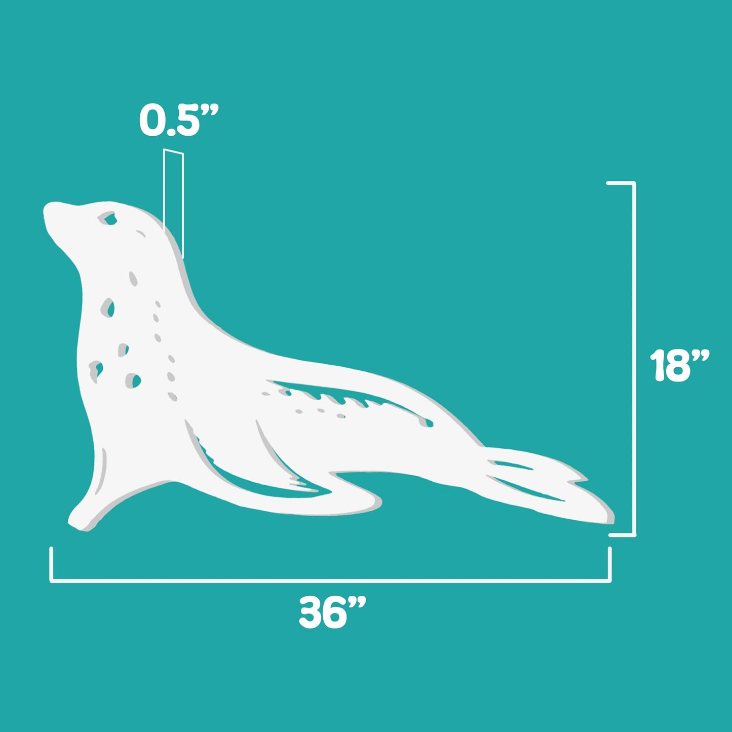 Outdoor Seal Wall Decor, PVC Coastal Seal Decoration for Beach House & Ocean Art, Nautical Marine Animal Sign, Exterior Home Decor
