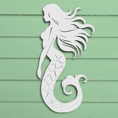 Outdoor PVC Mermaid Wall Art, 4 Foot