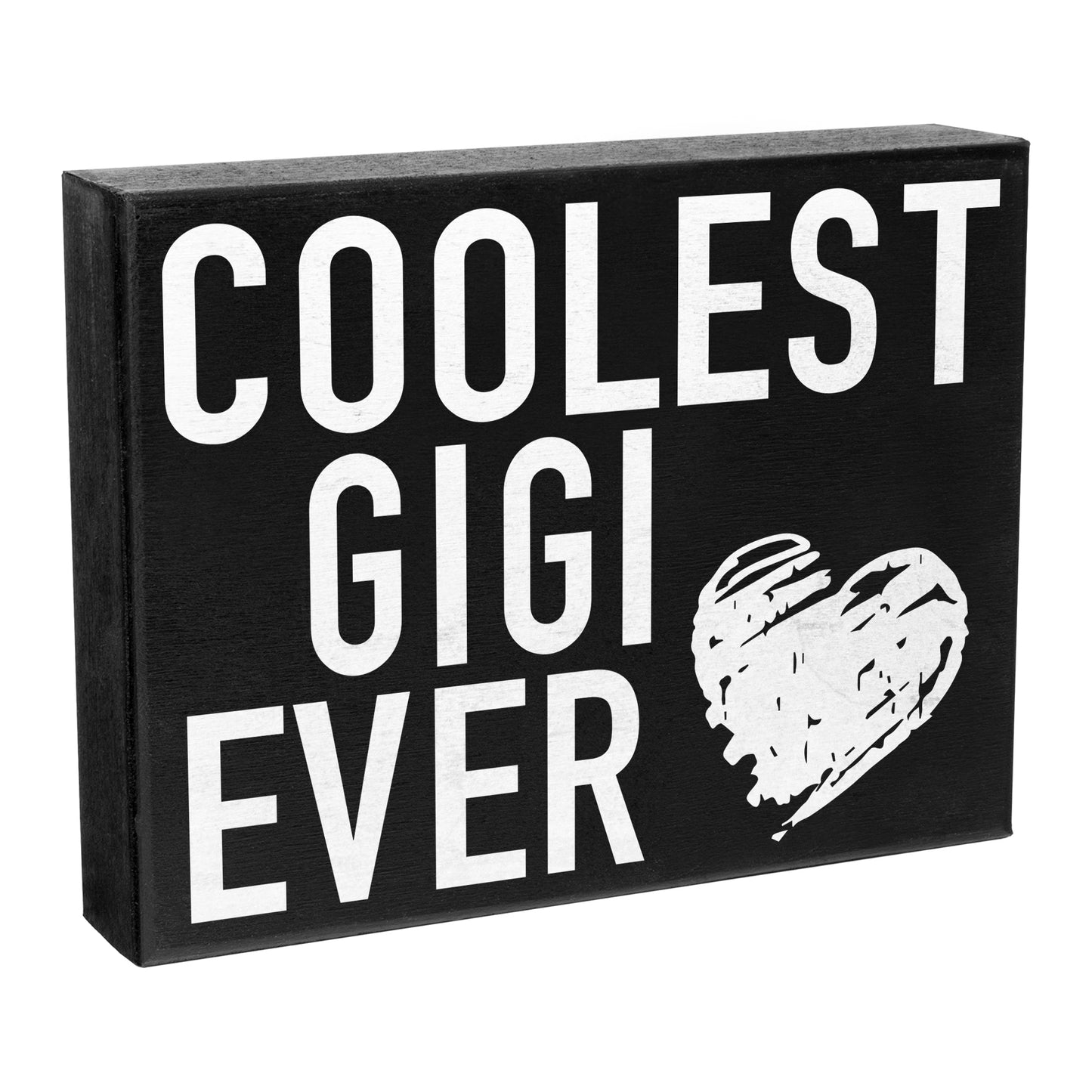 JennyGems Gifts for Gigi, Gigi Gifts From Granddaughter Grandson, Coolest Gigi Ever Wood Box Sign, Gigi Birthday Gifts from Grandkids