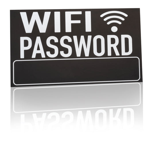 JennyGems WIFI Password Wood Sign for Home and Business, Chalkboard Wifi Sign, Vacation Rental Sign, Internet Password Sign, WIFI Chalk Board, Shelf Sitter and Wall Decor, Made in USA