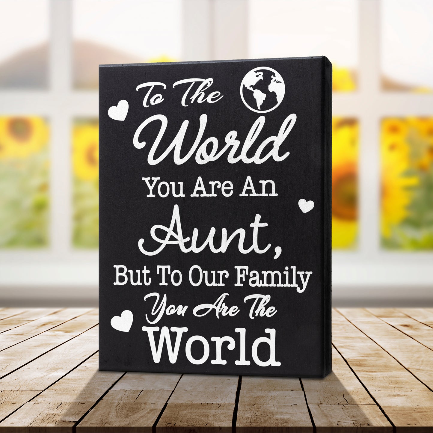 JennyGems Aunt Gifts Sign Decor Plaque, Meaningful Gift for Aunt, Wall Hanging, Tabletop and Shelf Accent 6x8 Inches, Made in USA