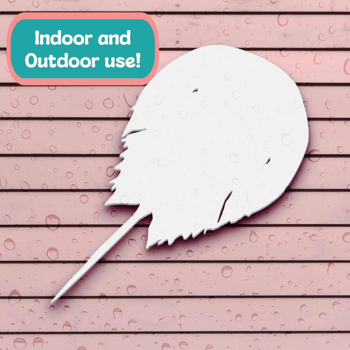 Outdoor PVC Horseshoe Crab Sign, 3 Foot