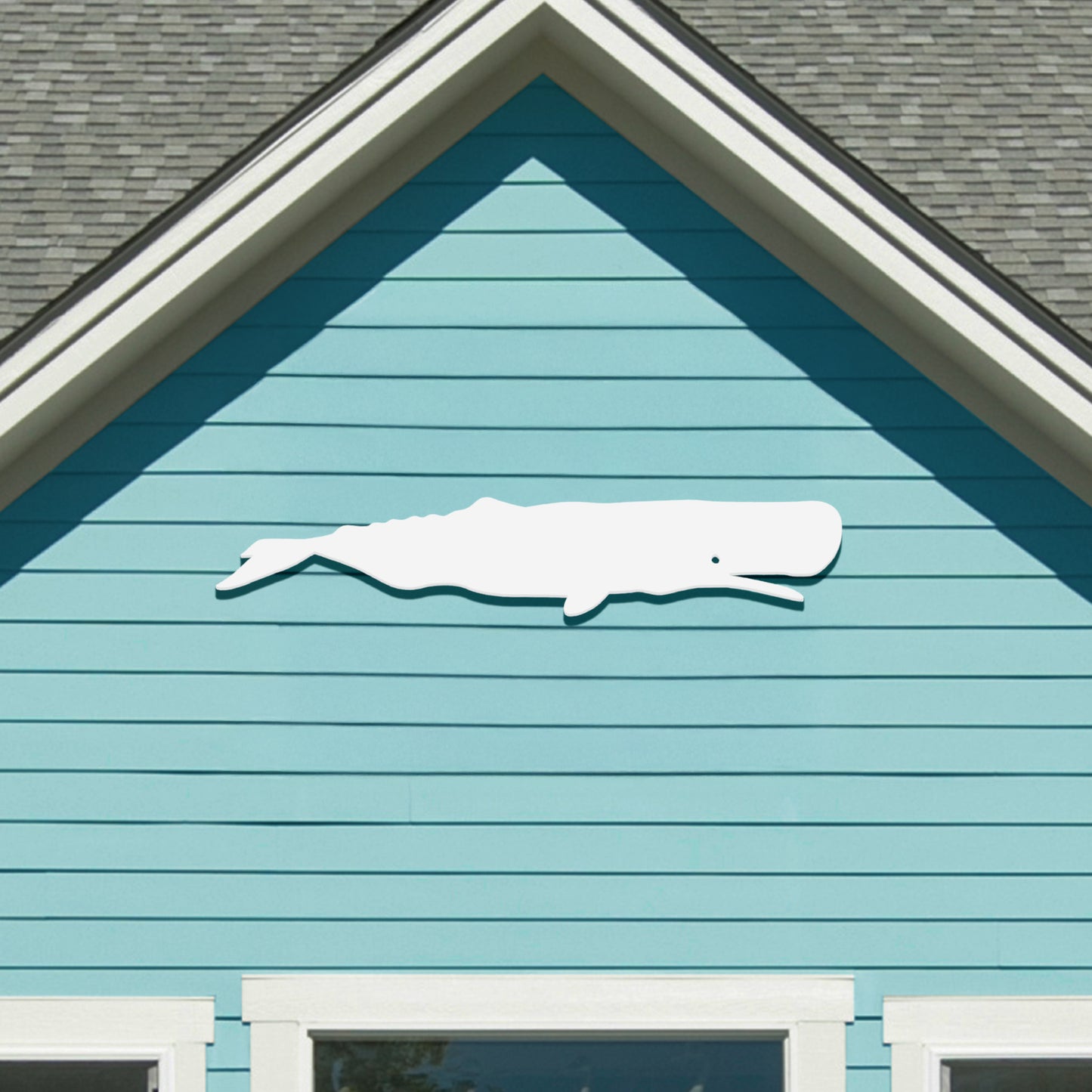 Outdoor PVC Whale Wall Art, 4 Foot