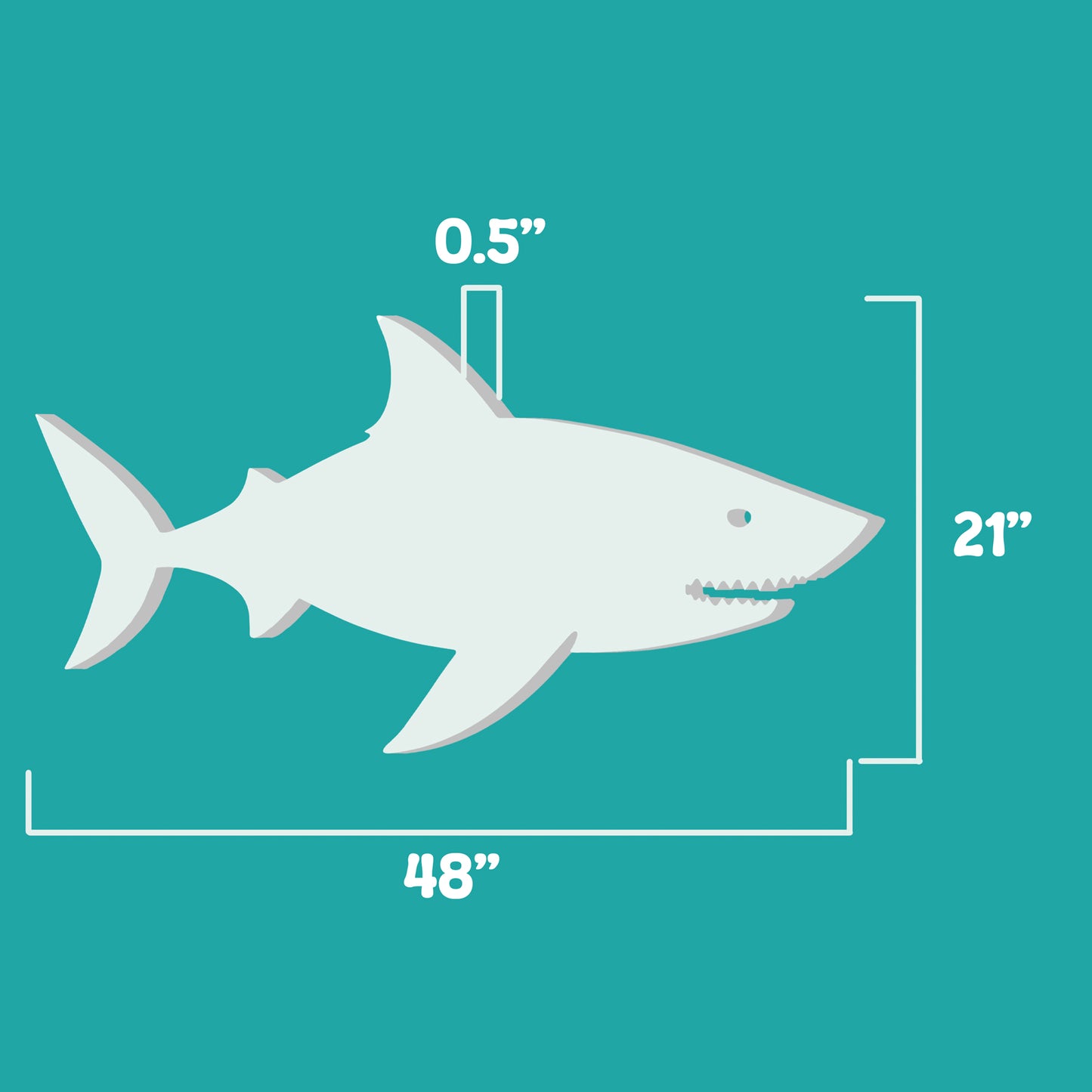 Outdoor PVC Shark Sign, 4 Foot