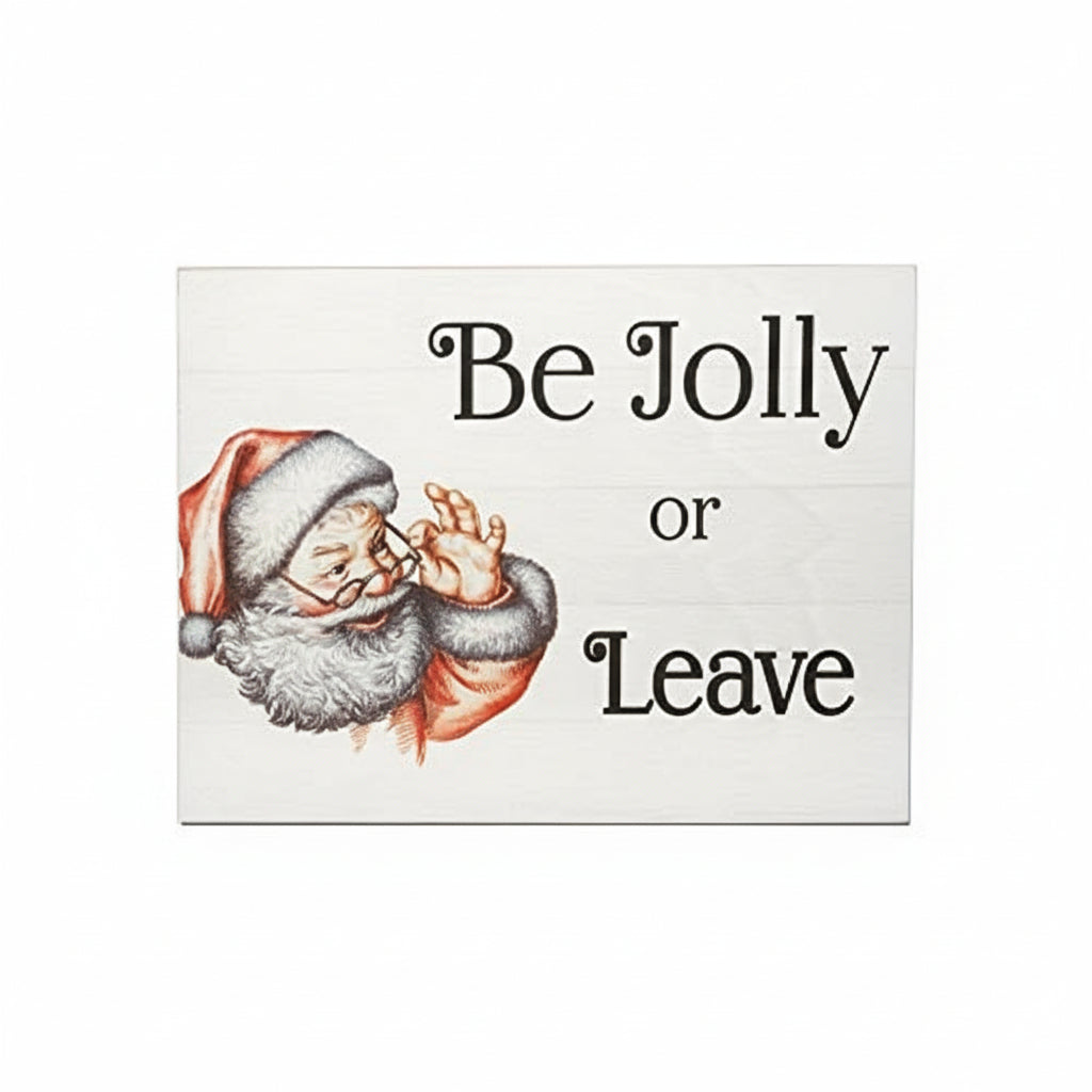 Be Jolly or Leave Funny Wood Sign, Christmas Decorations, Holiday Decor, Christmas Decor, American Made