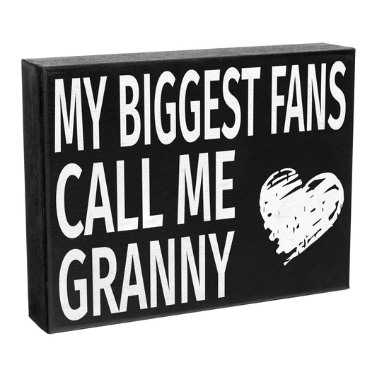 JennyGems My Biggest Fans Call Me Granny Wood Sign, Granny Gifts, Gift for Granny