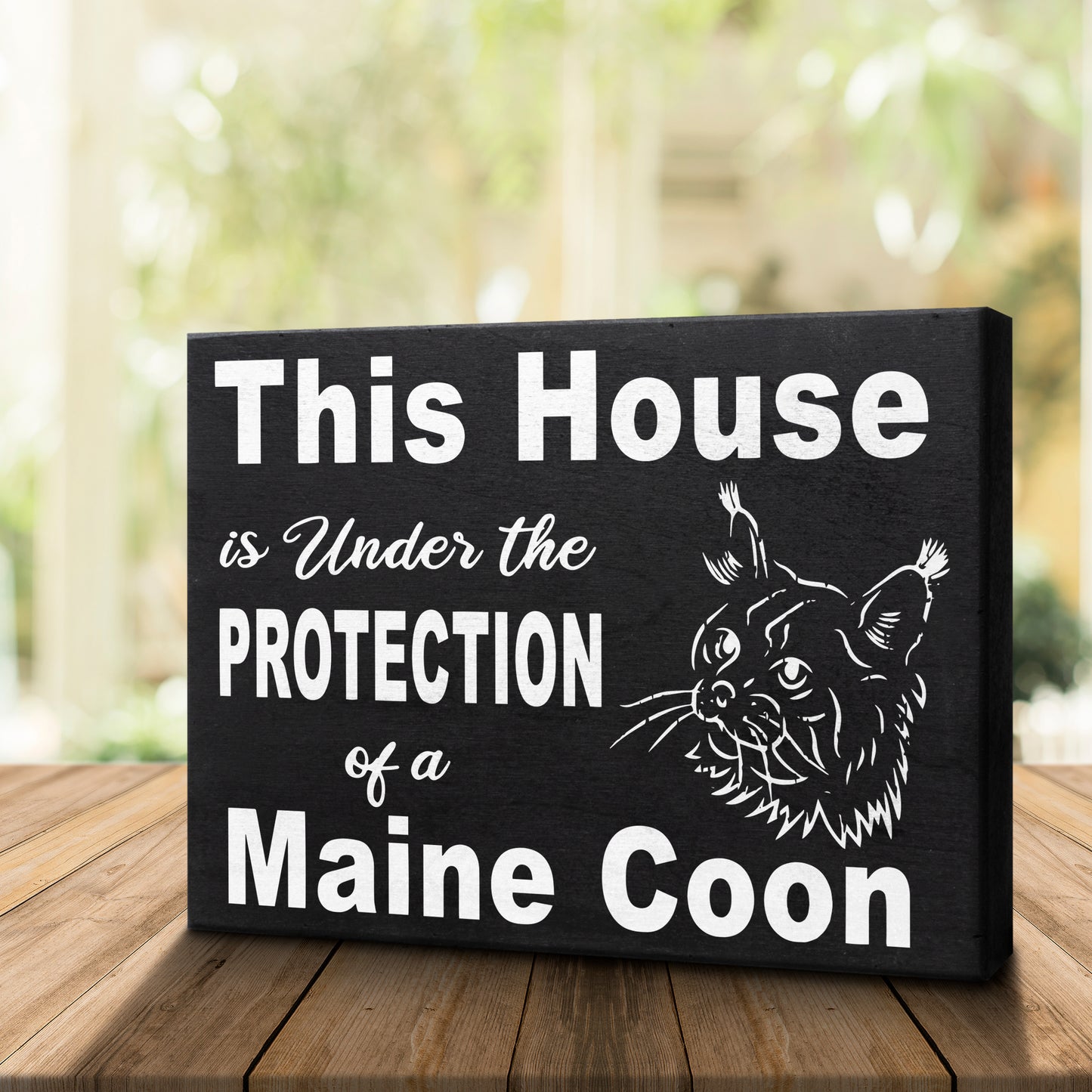 JennyGems This House is Under The Protection of A Maine Coon Cat | Maine Coon Cat Gift Series | Maine Coon Cat Mom | Maine Coon Cat Owner
