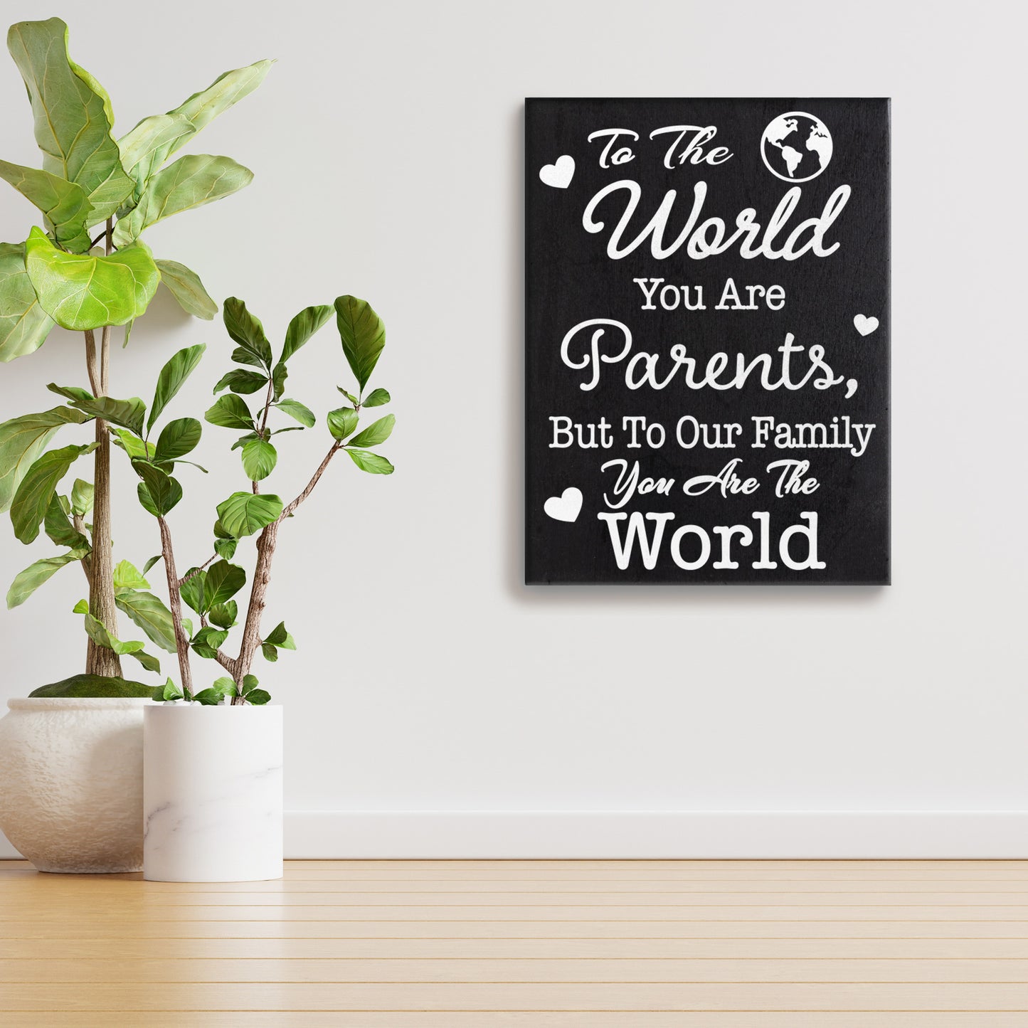 Parent Gifts for Anniversary, To the World You Are Parents Wood Sign, Gift for Parents, Mom and Dad Gift