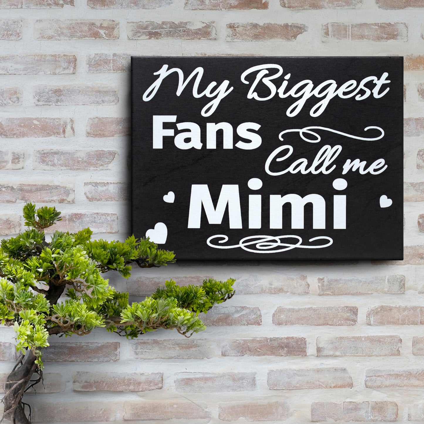 JennyGems My Biggest Fans Call Me Mimi Sign, American Made 8x6 inch Wall Hanging Decor, Mimi Gifts, Decorative Wall Art, Home Accent