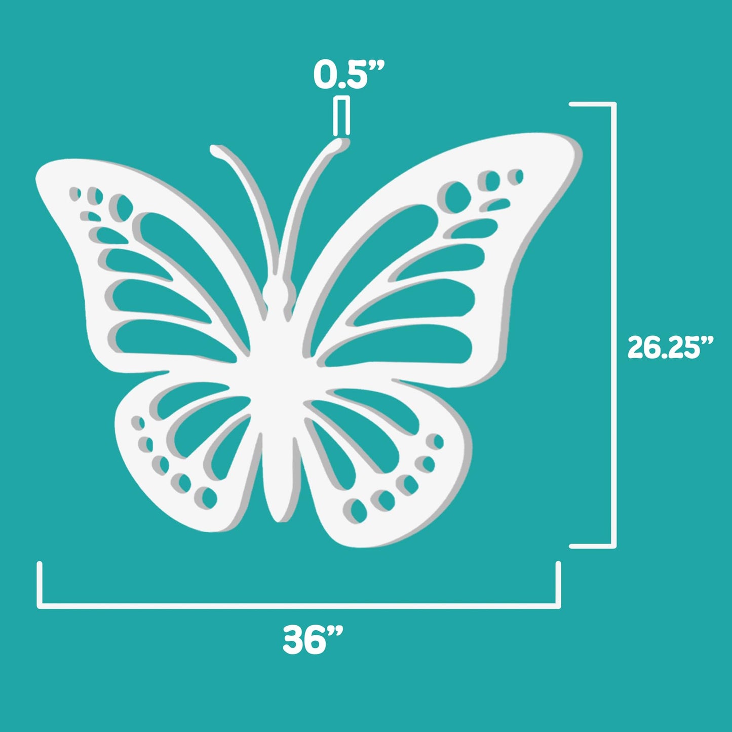 Outdoor Butterfly Wall Decor – PVC Butterfly Hanging Sculpture for Garden Yard, Patio, Shed, Fence, Balcony, Weatherproof Inside Outside Sign