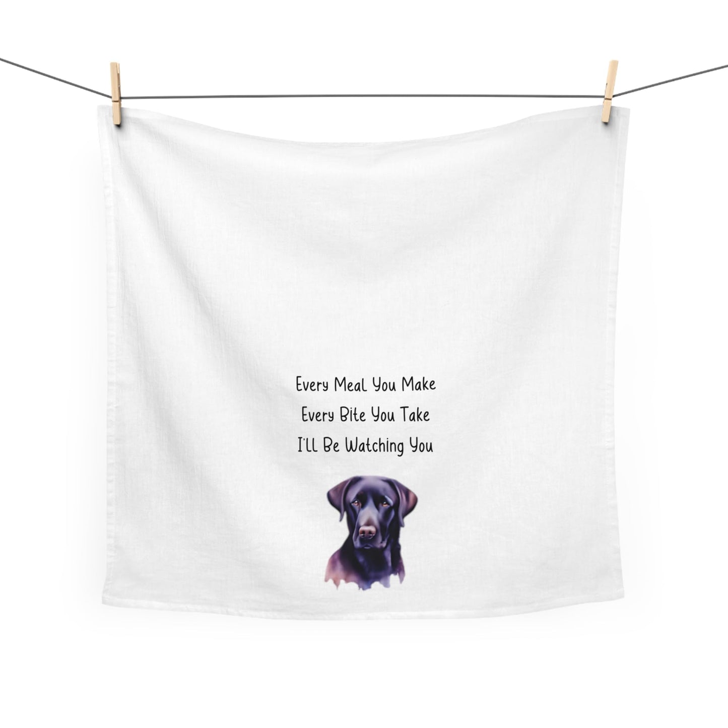 Funny Labrador Retriever Cotton Poly Tea Towel
