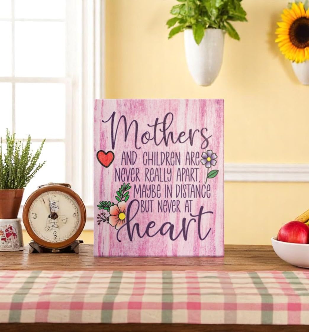 JennyGems Mom Gifts From Daughters, Mothers Day Gifts for Mom, Farmhouse Wall Decor, 7.25 x 6 Wooden Sign, Made in USA