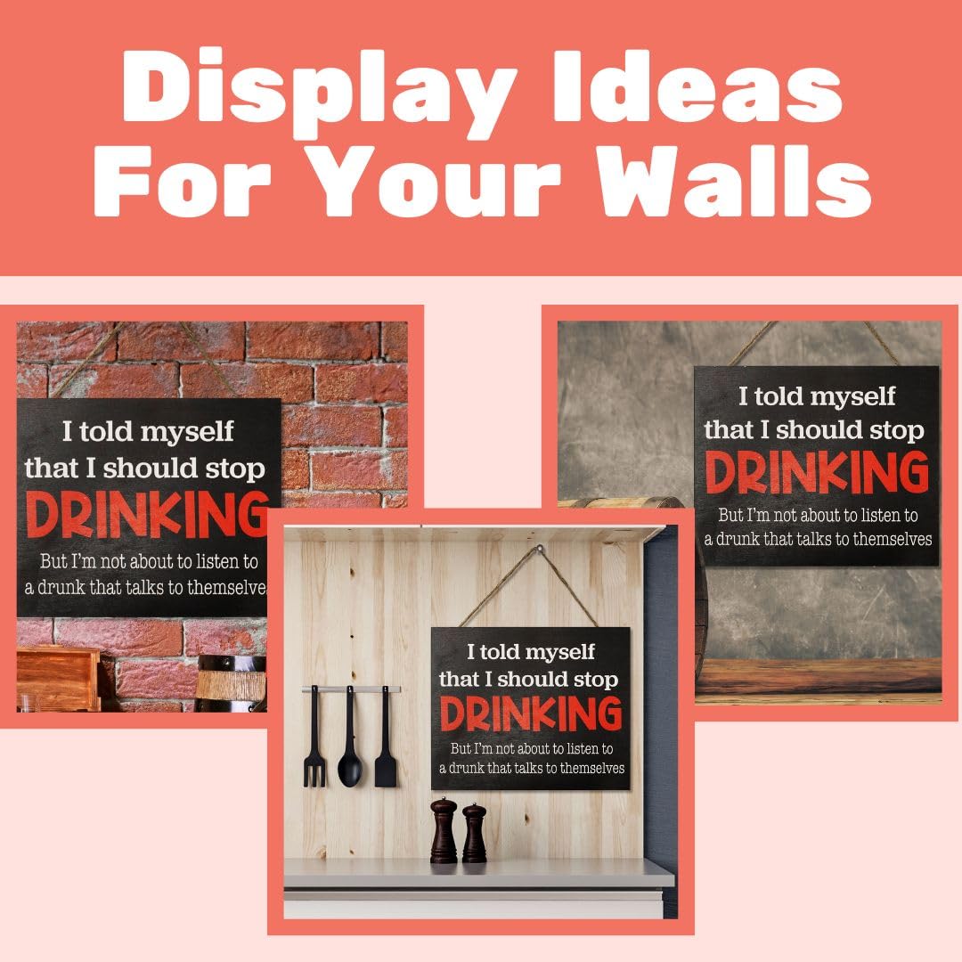 JennyGems Home Bar Decor, Funny Drinking Signs, Man Cave Garage Pub Beer Sign, Friend Gifts, 10 x 12 Inches, Made in USA
