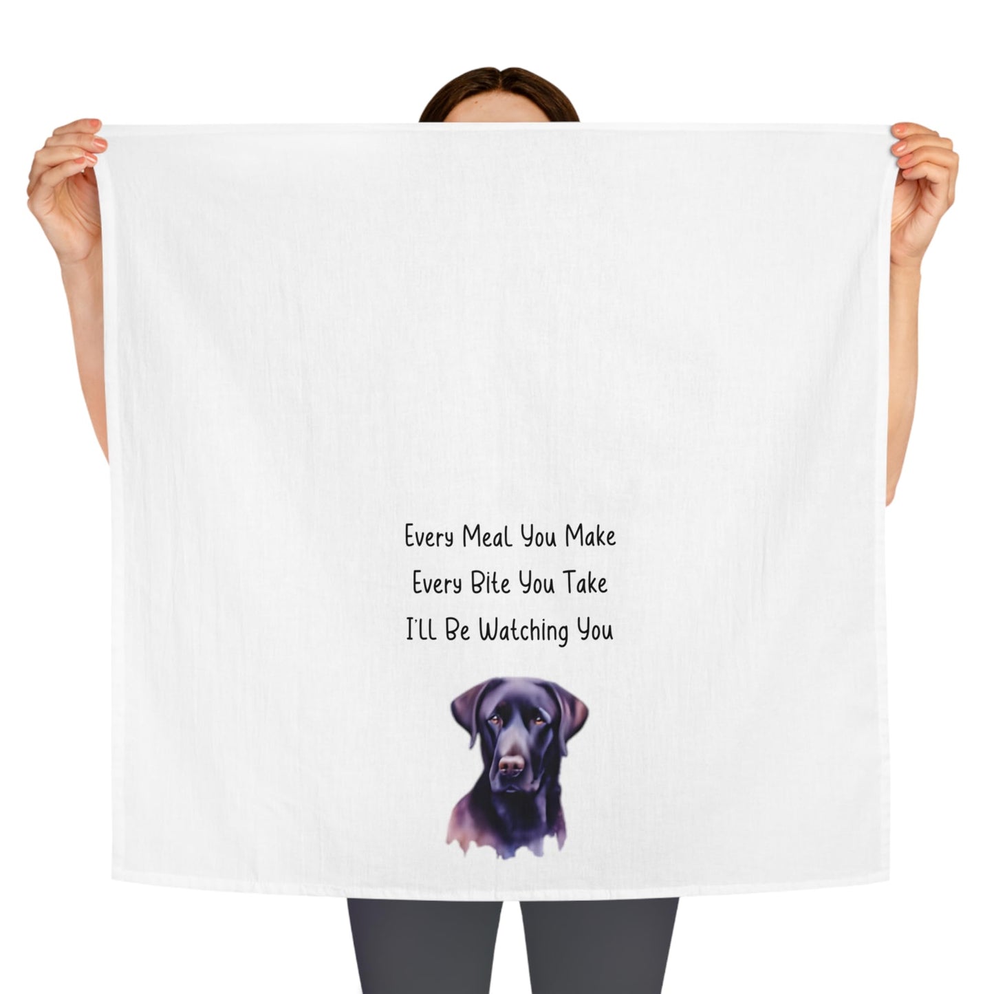 Funny Labrador Retriever Cotton Poly Tea Towel
