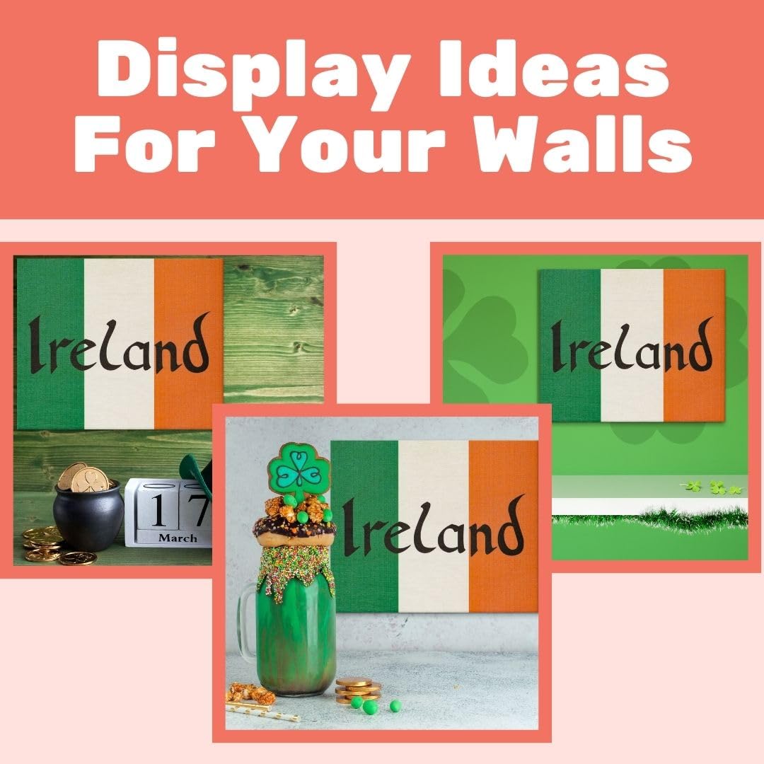 JennyGems St Patricks Day Decor, St Patricks Day Wooden Sign, Irish Decorations for Home, 7.25 x 6 Hanging Wood Sign
