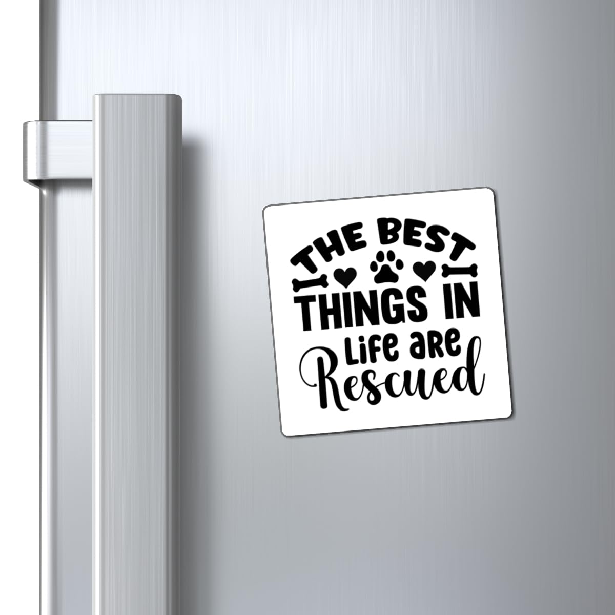 Gift for Rescue Mom Dads, Rescued Dog Magnets,  Magnet, Dog Lover Kitchen Decor, Pet Owner Gift, Animal Rescue