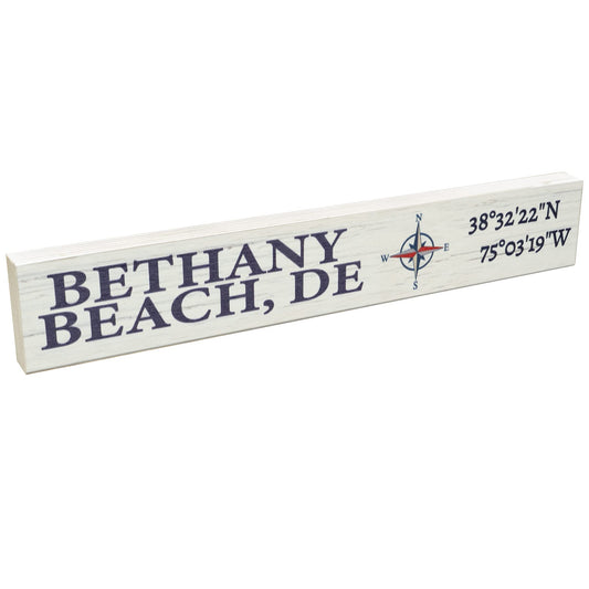 JennyGems Delaware Gifts, Bethany Beach Delaware Souvenirs, Bethany Beach Compass Coordinates Wooden Sign, Delaware Decor, Delaware Signs, Beach Decor, Made in USA
