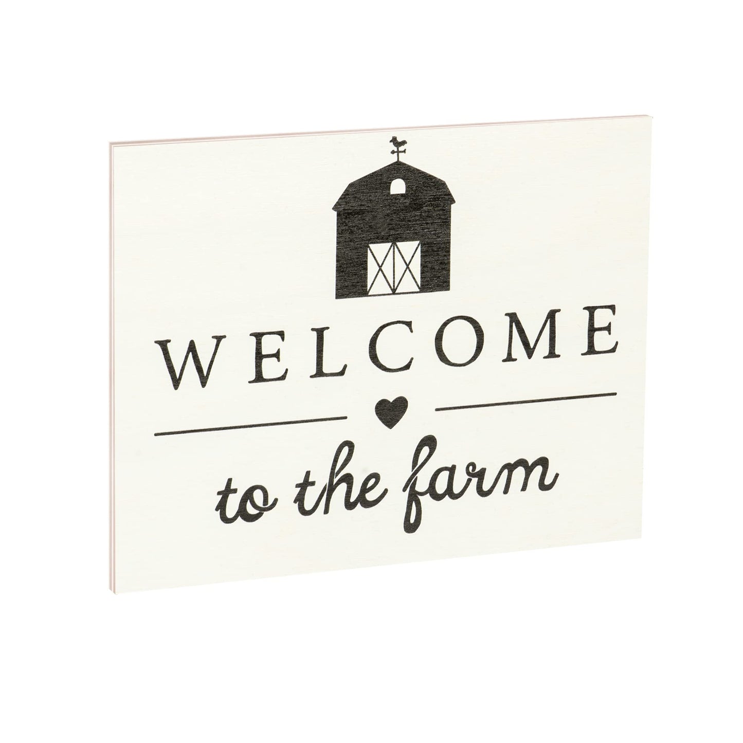 Welcome To The Farm White Wooden Sign