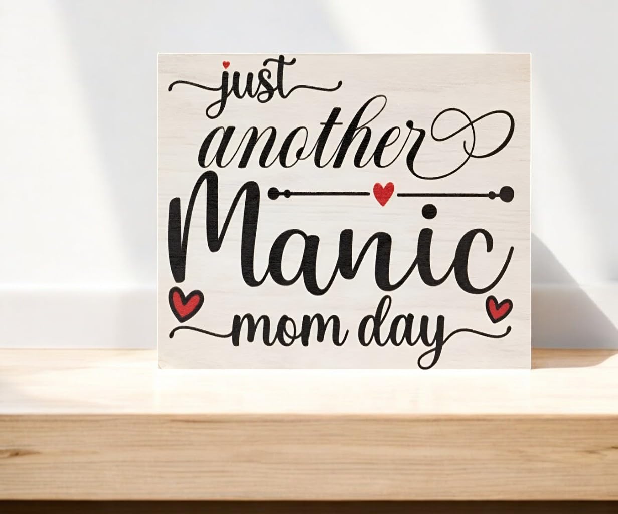 JennyGems Mom Gifts From Daughters, Mothers Day Gifts for Mom, Farmhouse Wall Decor, 7.25 x 6 Wooden Sign, Made in USA