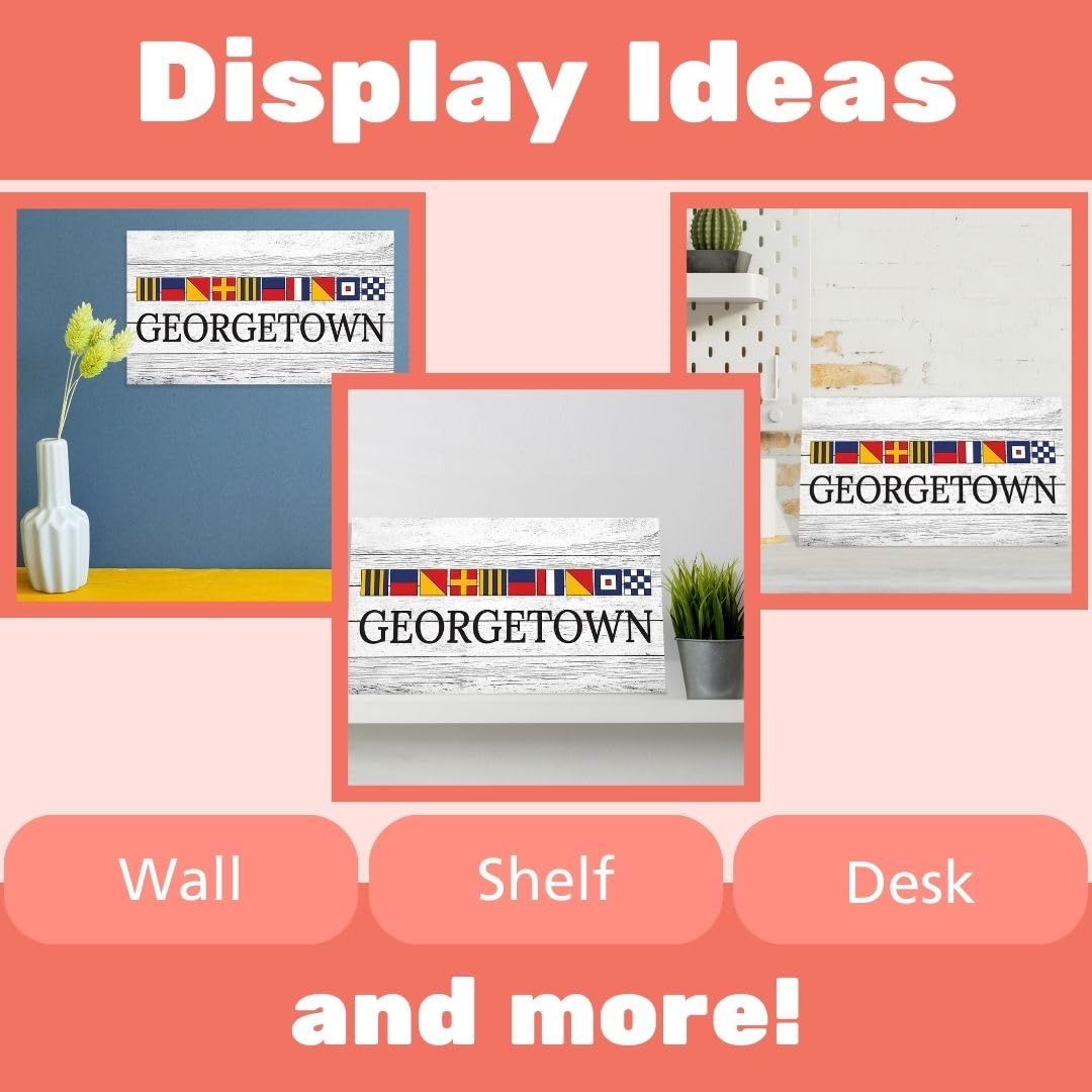 JennyGems Georgetown Delaware Gifts, Delaware Souvenirs, Tabletop and Wall Decor, Made in USA