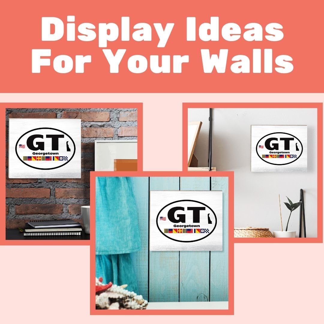 JennyGems Georgetown Delaware Gifts, Delaware Souvenirs, Tabletop and Wall Decor, Made in USA