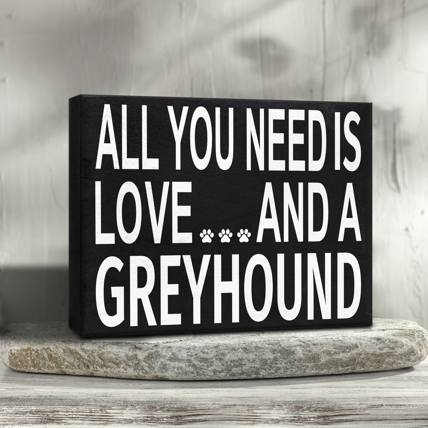JennyGems Greyhound Gifts Sign Decor Plaque, Greyhound Dog Gifts, 8x6 Inch Wood Sign, Dog Mom Decor, Greyhound Lover Gifts, Dog Signs