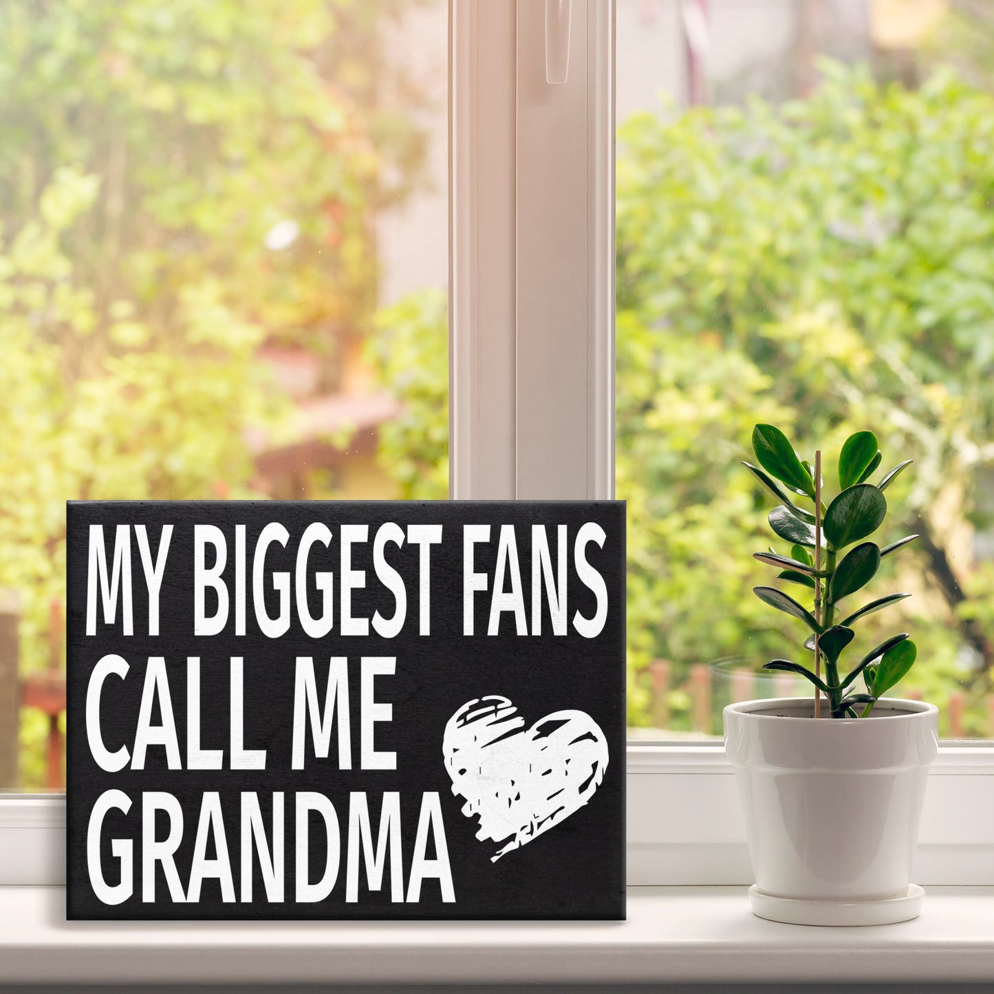 JennyGems - Grandma Gifts Series - My Biggest Fans Call Me Grandma - Wood Sign - Mother’s Day, Birthday, Christmas Gift for Grandma from Grandchildren or Children, Grandma Decor, American Made