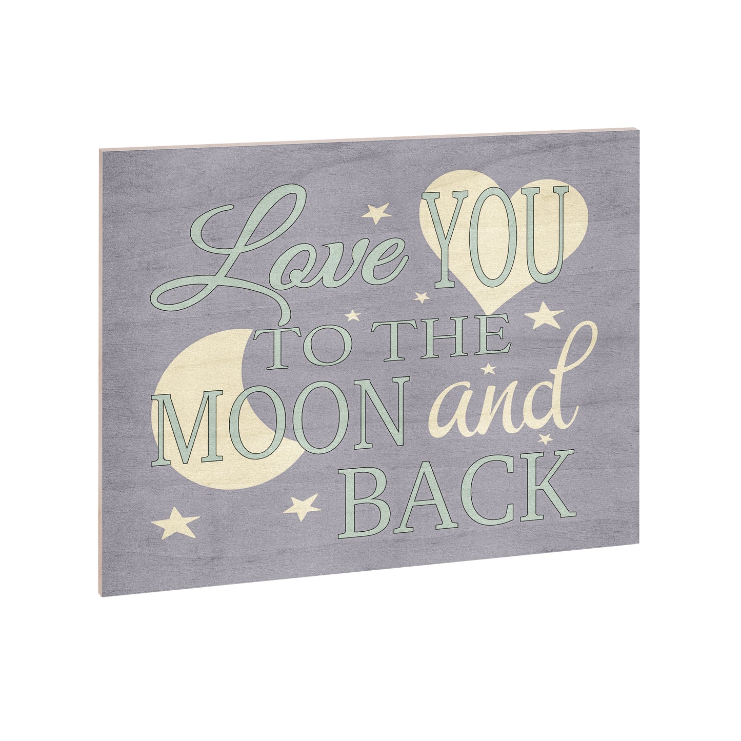 JennyGems Nursery Wall Decor, Love You To the Moon and Back, Children Bedroom Nursery Decor Wood Sign, Moon and Stars Baby Room Decor, Nursery Decorations, Baby Wall Decor