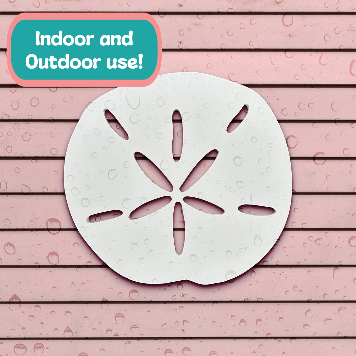 Outdoor PVC Sand Dollar Sign, 2 Foot
