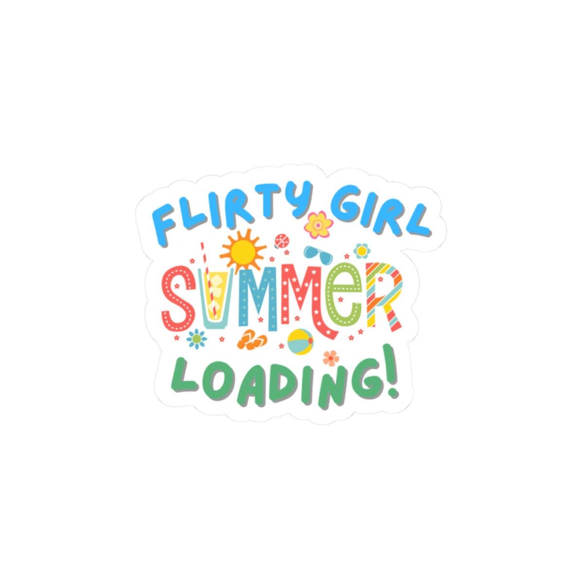 Flirty Summer Loading Vinyl Laptop and Water Bottle Stickers