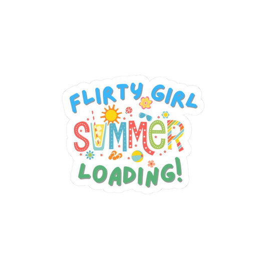 Flirty Summer Loading Vinyl Laptop and Water Bottle Stickers