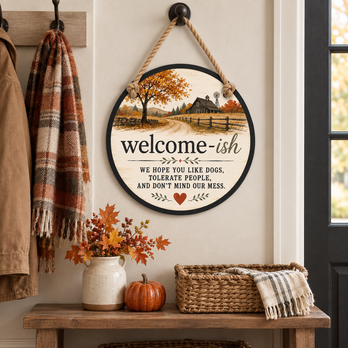Welcome-ish - Funny Front Door Sign