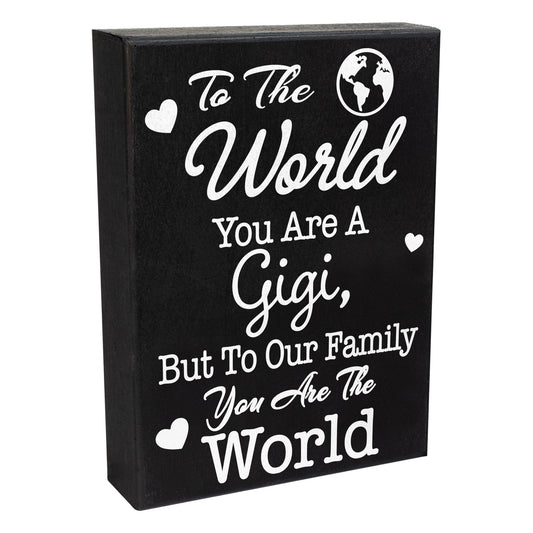 JennyGems Gigi Gift Sign Decor Plaque, Gifts for Gigi, Gigi Sayings, 6x8 Inch Wood Sign, Wall Hanging and Shelf Sign, Made in USA