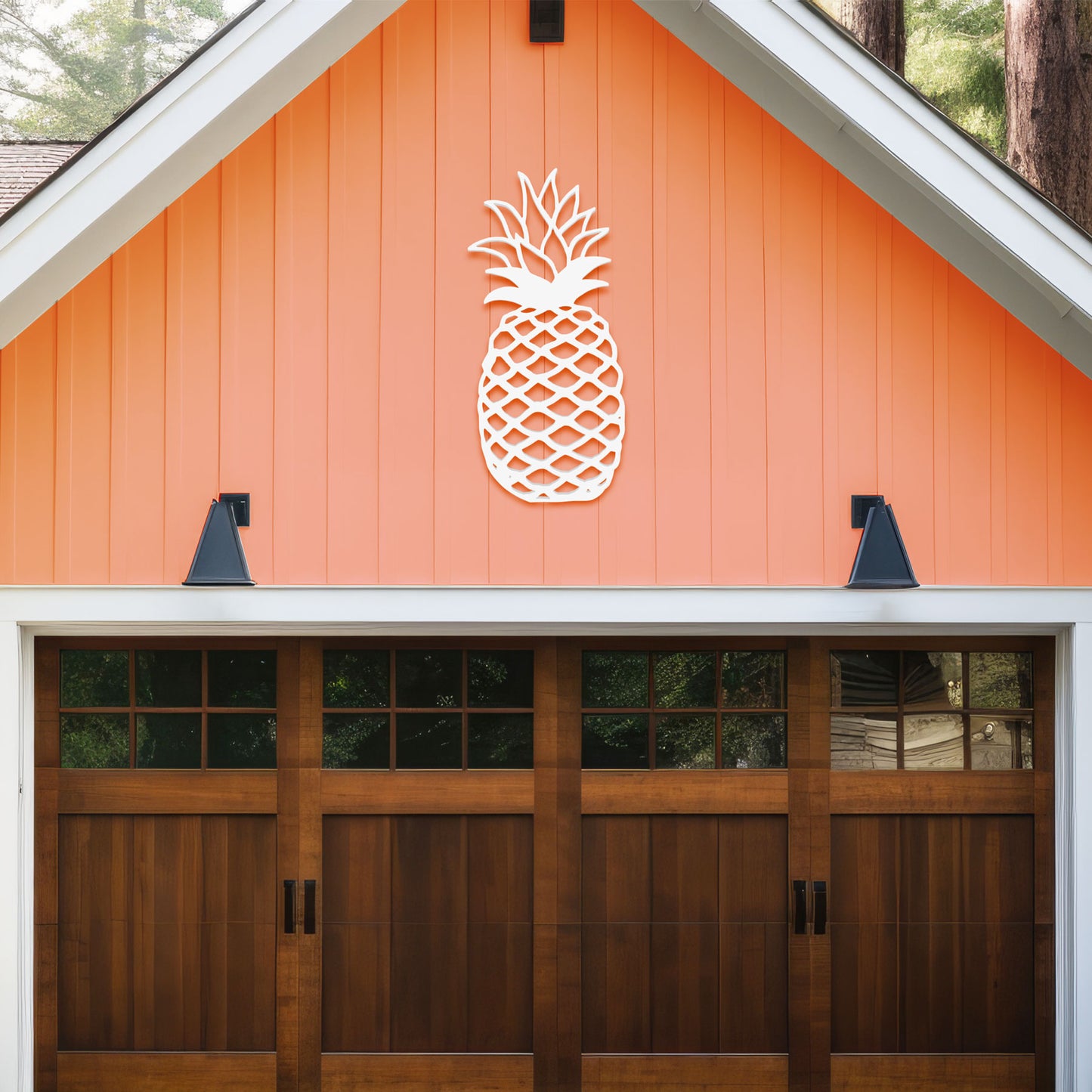 Outdoor Pineapple Wall Art – Tropical Beach House PVC Decoration for Pool, Patio, or Coastal Cottage Décor – Weatherproof Pineapple Sign 3 Foot